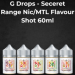 G Drops - Seceret Range Nic/MTL Flavour Shot 60ml