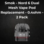 Smok - Nord 6 Dual Mesh Vape Pod Replacement - 0.4ohm - 2 Pack