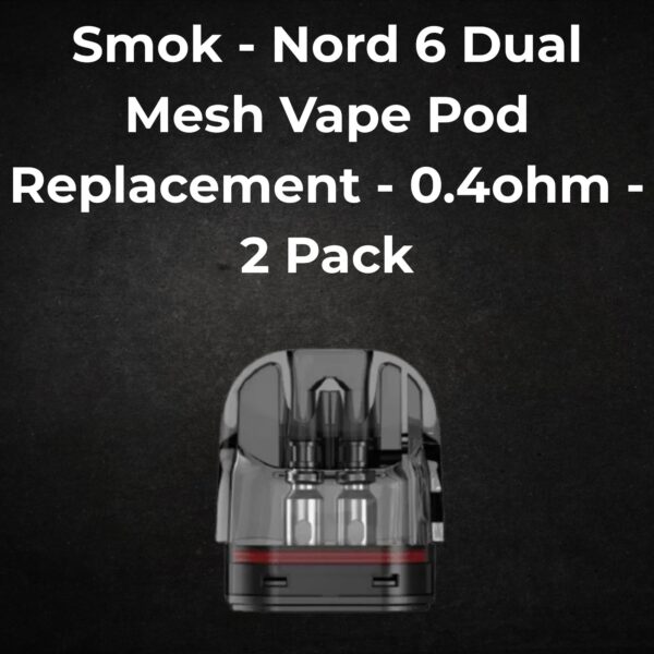 Smok - Nord 6 Dual Mesh Vape Pod Replacement - 0.4ohm - 2 Pack
